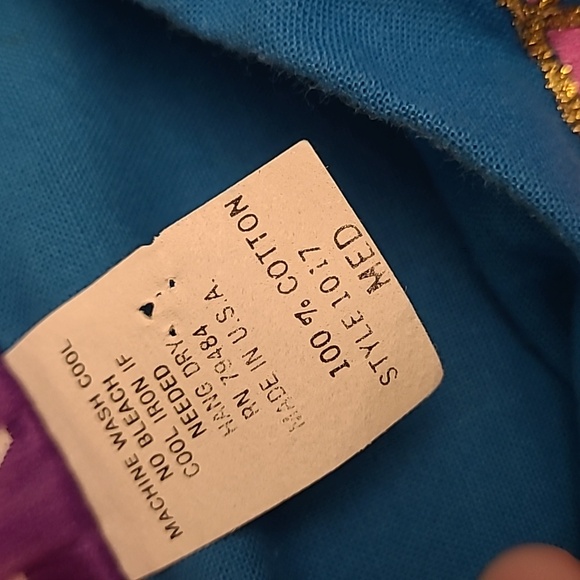 VTG 1980s SASSA Bold Bright Blue Gemstone Westernwear Fringe Dress with Pockets - Picture 6 of 17